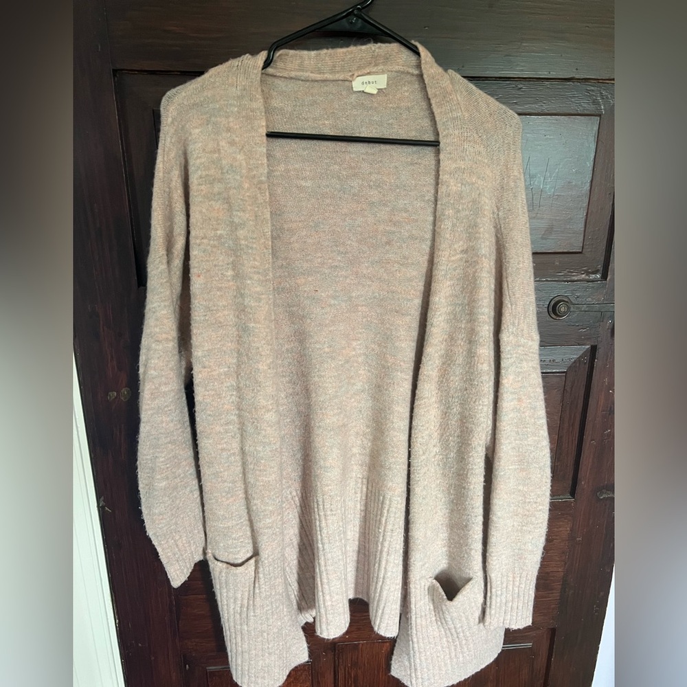 Debut Cream Longline Cardigan Sweater